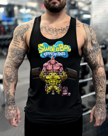 SwoleBob Ripped Pants : Tank Top Stringer