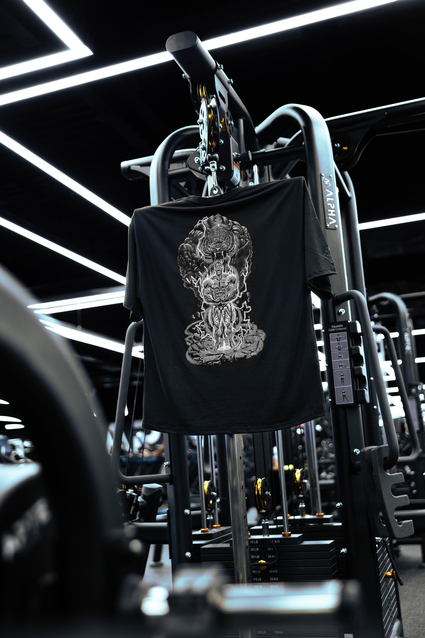Rise of the Alpha Beast ''Monochrome'' : IFBB Pro Justin Savoie Oversize Tee