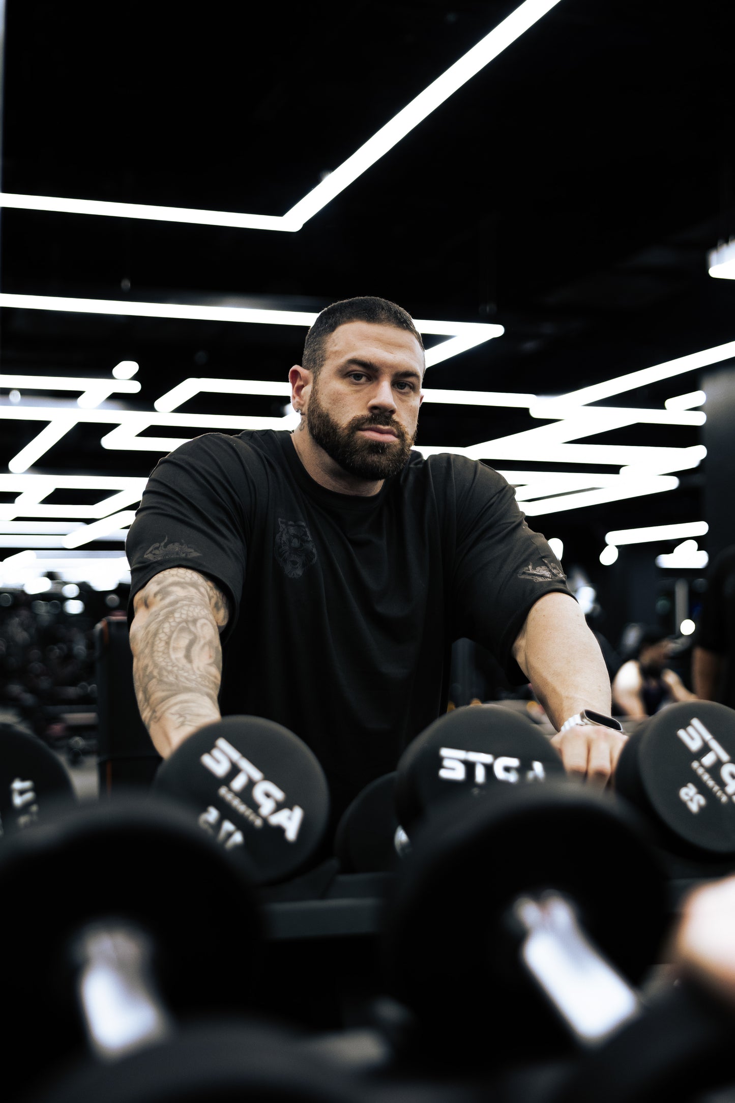Rise of the Alpha Beast ''Monochrome'' : IFBB Pro Justin Savoie Oversize Tee