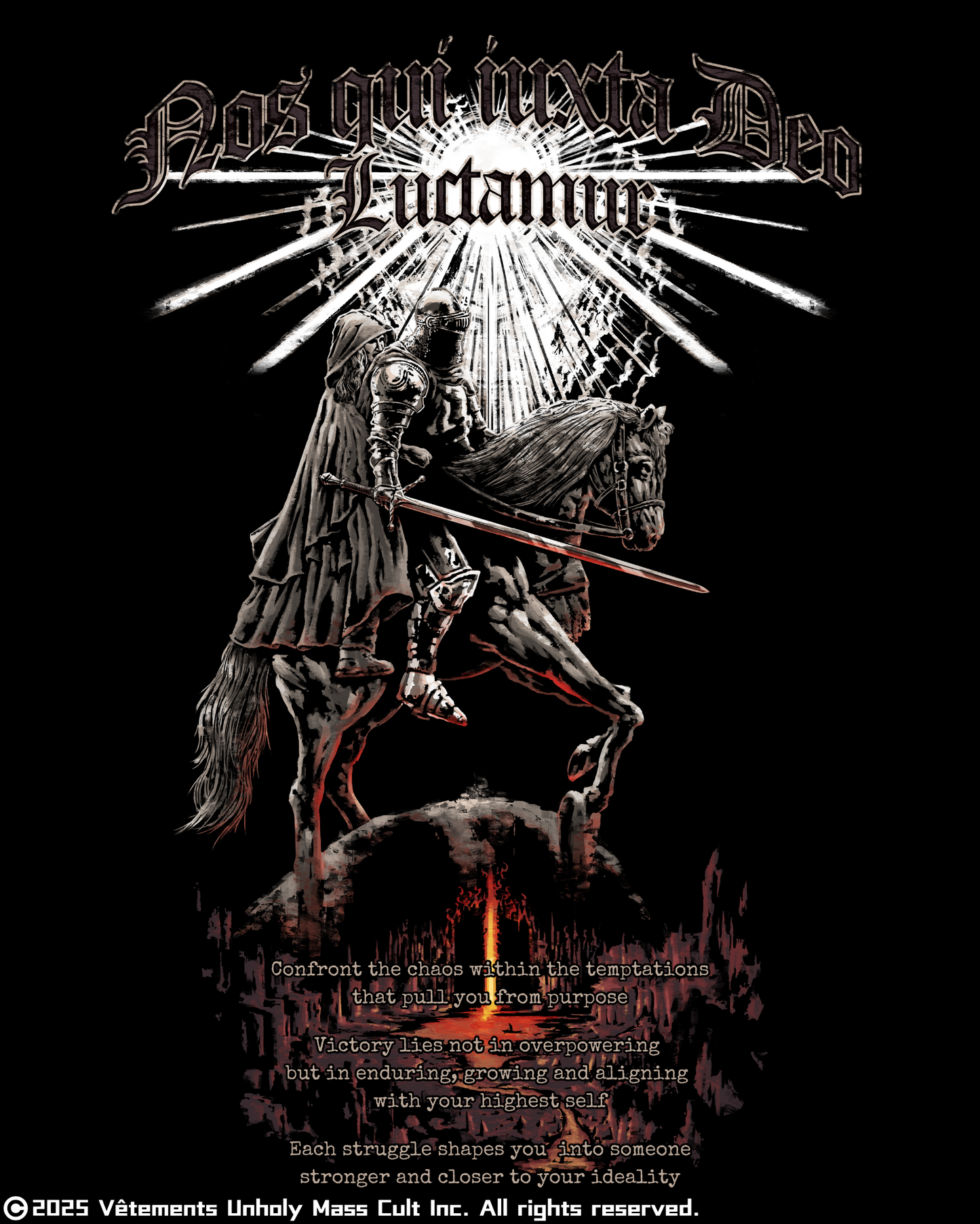 Iuxta Deo Luctamur :  Premium OVERSIZED T-Shirt